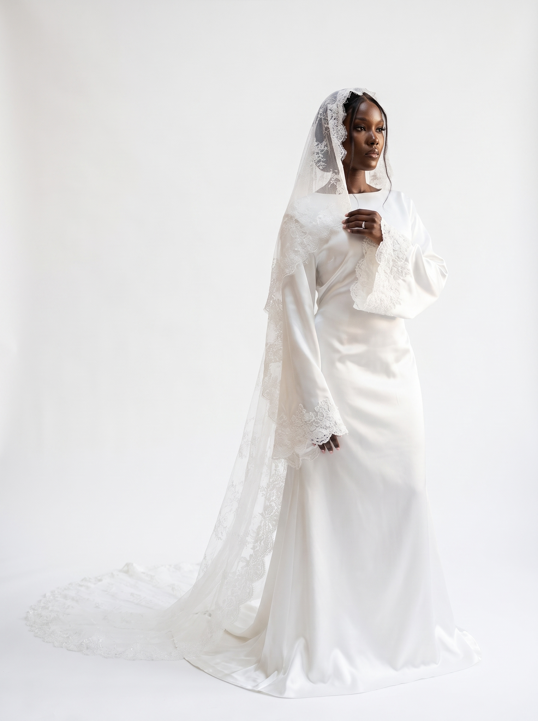 Voile de mariée Espagnol 3m